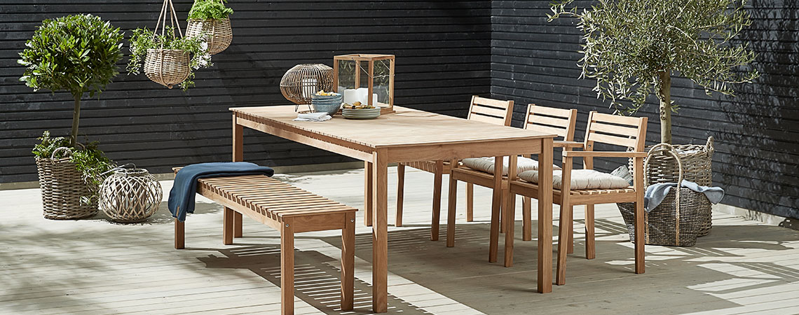 Wooden table and chairs garden online furniture